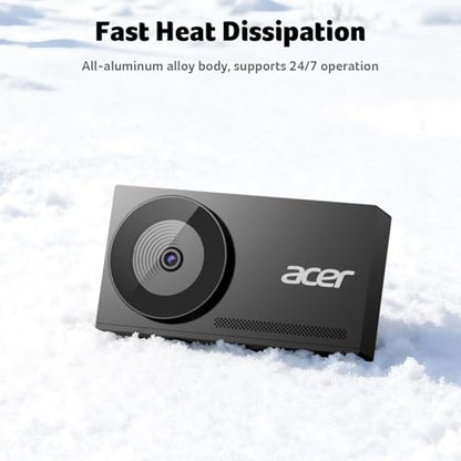 Acer 4K Webcam for PC/Mac with All-Metal Unibody Sculpted, Sony 1/2" Sensor, PDAF, 2 Noise Reduction Mics, Privacy Cover, Lightweight, Fast Cooling, Streaming Camera for Live Meeting Commerce Gaming