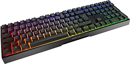 Cherry MX Board 3.0 S Wired Gamer Mechanical Keyboard with Aluminum Housing - MX Red Switches (Slight Clicky) for Gaming and Office - Customizable RGB Backlighting - Full Size - Black (Renewed)