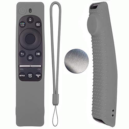 Silicone Protecitve Case Cover for Samsung Smart TV Remote Control BN59 Series, with Magnet Anti-Lost Shockproof Soft Anti Slip Shockproof Remote Control Skin Sleeve Protector (Gray) - color: Gray