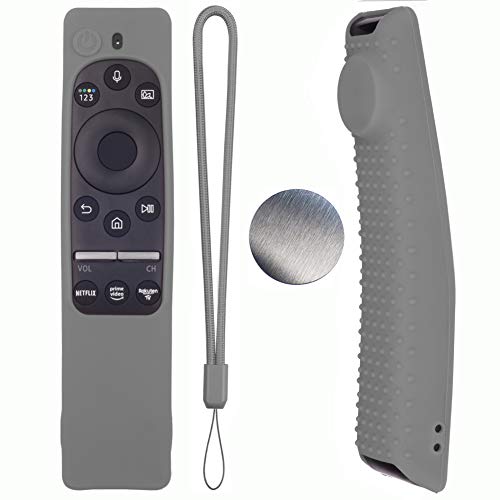 Silicone Protecitve Case Cover for Samsung Smart TV Remote Control BN59 Series, with Magnet Anti-Lost Shockproof Soft Anti Slip Shockproof Remote Control Skin Sleeve Protector (Gray) - color: Gray