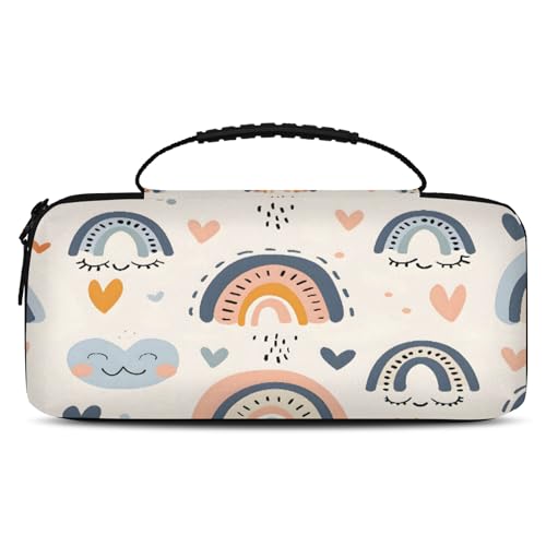 Adornori Rainbow Pattern Carry Case Compatible with Nintendo Switch 2, with 20 Games Cartridges, Portable Travel Carrying Case Pouch for Accessories & Game Cards - color: Multicolor 1