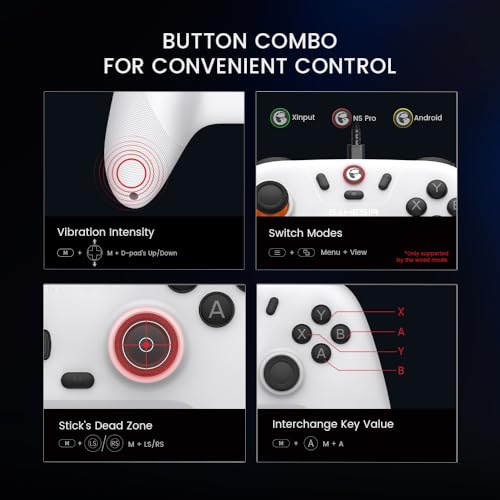 GameSir Nova Lite Wireless Controller – 2.4G & Bluetooth Gamepad for Windows PC, iPhone, Android, Switch & Steam Deck – Hall Effect Triggers, Turbo Function - Black (Renewed) - color: Translucent Black
