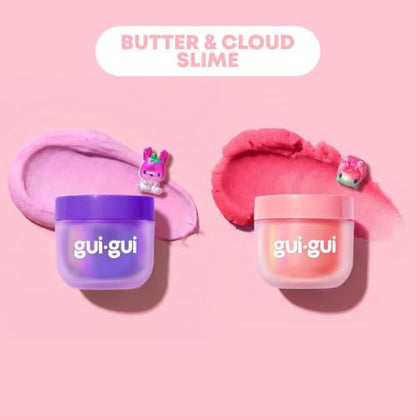 GUI GUI Fruity Glow Slime Kit, Cloud & Butter Scented Slimes | Gua Sha, Beauty Scoop, charms, booster, and collectible figurine in a slime kit for girls, birthday gifts for girls 6+ - style: Cloud & Butter