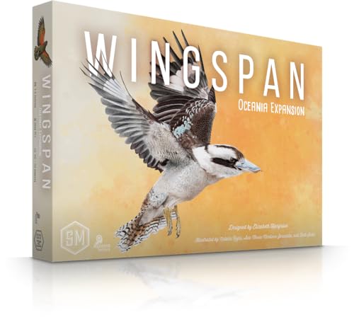 Stonemaier Games: Wingspan Oceania Expansion by Elizabeth Hargrave | Add to Wingspan | Includes New Player Mats, Food, Eggs, Cooperative Mode, & 95 Unique New Colorful Birds | 1-5 Players, 70 Mins - style: Oceania Expansion
