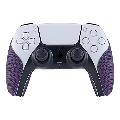 eXtremeRate PlayVital Purple Anti-Skid Sweat-Absorbent Controller Grip for ps5 Controller, Professional Textured Soft Rubber Pads Handle Grips for ps5 Controller - color: Purple