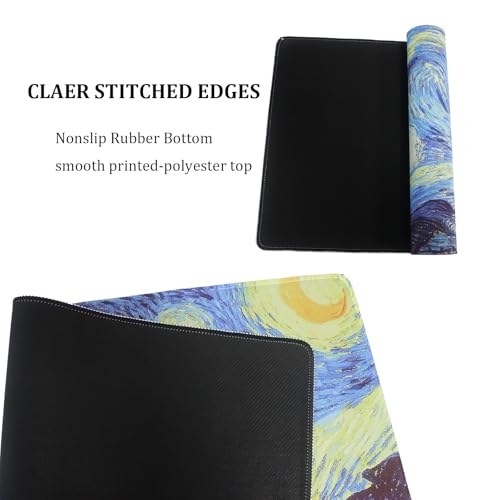 MTG Playmat 24 x 14 Inches, Non-Slip Rubber Card Game Playmats with Storage Bag, TCG Playmat Mouse Pad, Starry - color: Starry