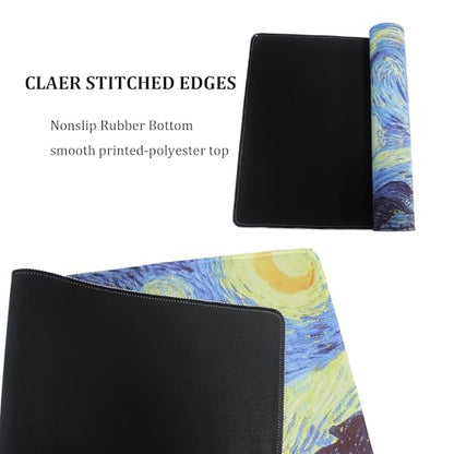 MTG Playmat 24 x 14 Inches, Non-Slip Rubber Card Game Playmats with Storage Bag, TCG Playmat Mouse Pad, Starry - color: Starry
