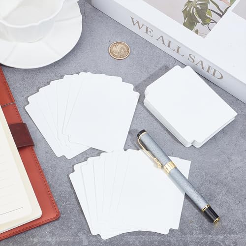 CRASPIRE 60Pcs Plastic Card Separators White Trading Card Dividers 3.7" x 2.8" Frosted Sorting Paper Storage Boxes Standard Organizer Deck Tray Divider with Tab for Trading Baseball Playing - style: White 60Pcs