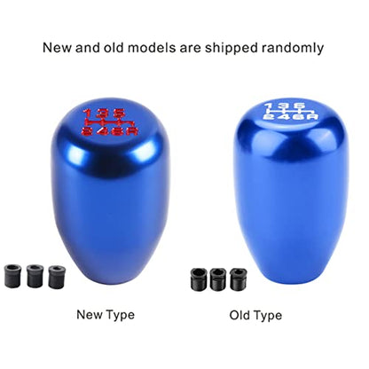 Dweekiy Gear Shift Knob,Car Universal Modification Manual Knob Gear Shift Head Shifter 6 Speed(Blue) - color: Blue