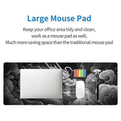 Dragon Gaming Mouse Pad Fantasy Mysterious Oriental Dragon Grey Mouse Pad Large Mousepad Extended Laptop Keyboard Mat Gaming Desk Pad Mouse Mat Office Computer Keyboard Laptop Home 31.5"x11.8" - color: Fantasy-dragon, size: 31.5" x 11.8"