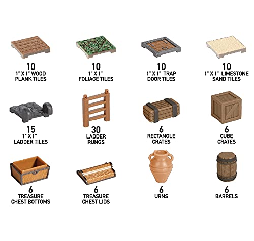 Monster Adventure Terrain 3D Interchangeable Builder System - 121pc Painted Specialty Accessories Set - Build Modular Worlds in a Snap & Elevate Your Campaign - Compatible with DND Dungeons & Dragons - color: Specialty Accessories & Tiles