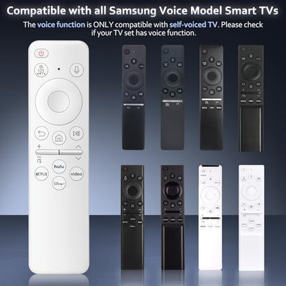 Rechargeable Voice Remote for Samsung-TV-Remote-Control-Replacement Compatible with Samsung Smart Solar Frame QLED Curved Crystal UHD OLED TVs - color: Rechargeable Remote for Samsung TV