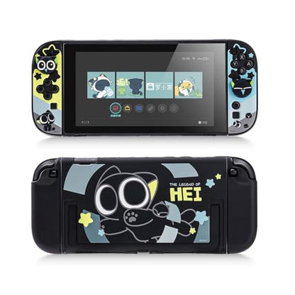 GeekShare Protective Case Compatible with Switch 2, Hard PC Slim Dockable Shell Cover Designed for Switch 2025 Game Console and Joysticks Controllers - The HEI Series - color: The Hei