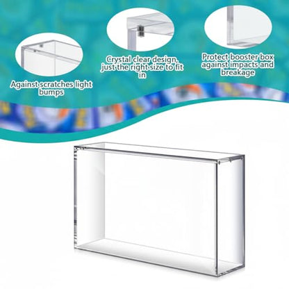 Cinnvoice 1 Pcs Acrylic Magnetic Case Booster Box Protective Case Stackable 4mm Thick Magnetic Closure Gifts for Collectors, Cards Not Included (Compatible with Charizard Upc Box) - style: Compatible with Charizard UPC Box