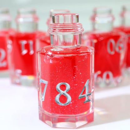 XENOLUX Potion Bottle Polyhedral Dice Set - Clear Resin DND Dice Set with Red Liquid - Healing Elixir Shape RPG Dice for Board Games - BOT11 - color: Bot11