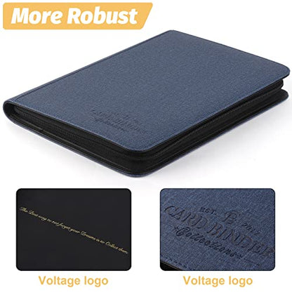 Trading Card Binder, Card Collection Binder with 540 Side Loading Pockets, 9 Pocket Album Folder for TGC,MTG, Baseball Cards, Yugioh (Blue) - color: blue