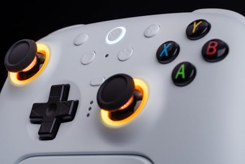 8Bitdo Ultimate 2 Wireless Gaming Controller with Charging Dock - White | TMR Joysticks, Switchable Hall Effect/Tactile Triggers, 8Speed Wireless Tech, RGB Fire Ring, for PC & Android - color: White, size: Ultimate 2 Wireless