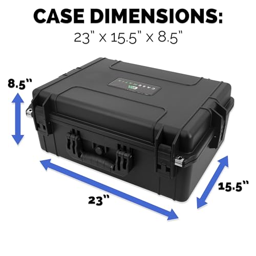 CASEMATIX Hard Shell Travel Case Compatible with Xbox Series X Console, Controllers, Headset and Other Accessories - IPX7 Waterproof and Crushproof Carrying Case with Customized Foam Interior