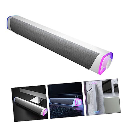 ARTIBETTER Wired Soundbar with Dual Speakers for Desktop Laptop and Tablet Compact Stereo System for Music and Gaming for Use