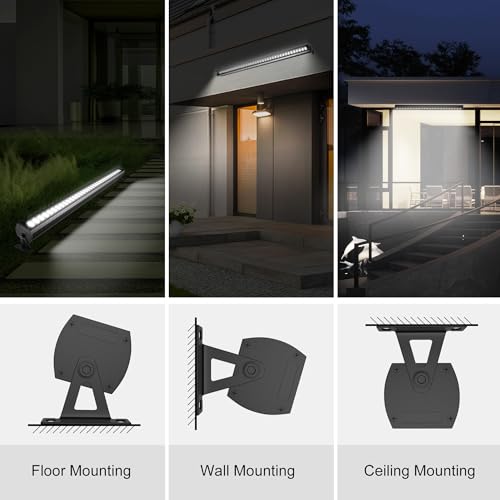 Outdoor LED Wall Washer Light Bar – 40 Inch, 3000K Warm White Waterproof Heavy-Duty Strip Light (IP65), 6.5ft Plug-&-Play - color: 3000K Warm White