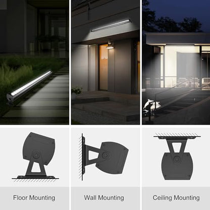 Outdoor LED Wall Washer Light Bar – 40 Inch, 3000K Warm White Waterproof Heavy-Duty Strip Light (IP65), 6.5ft Plug-&-Play - color: 3000K Warm White