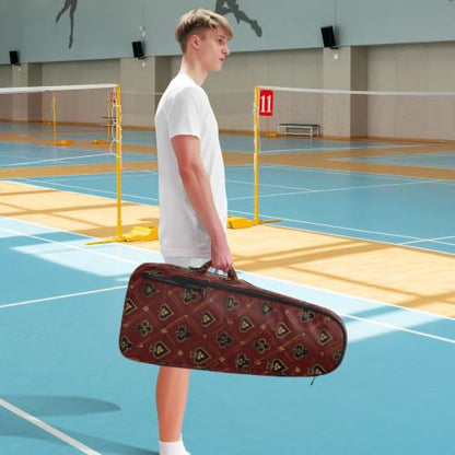 Tennis Racket Ball Backpack Gothic Style Burgundy Board Games 2 Rackets Tennis Racket Cover Bag with Protective Pad