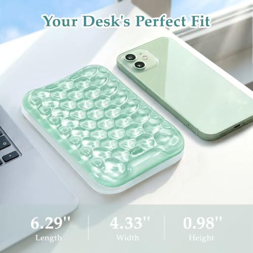 Ospelelf Elbow Wrist Rest Pad for Desk, Gel Arm Rest Pad Support for Office | Ergonomic Support for Keyboard and Mouse, Computer Wrist Pad, , Heat Resistant, Easy-clean Surface, Summer Desktop Cushion - style: Green