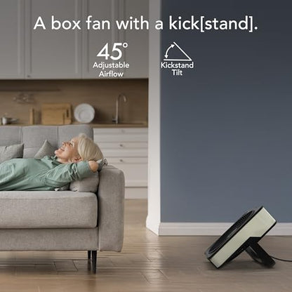 Vornado Model 80X High Velocity Box Fan, 20 Inch, Digital Display, Timer | Kick Stand, Removable Grille, Variable Speed Control, Floor Fan for Bedroom, Targeted Cooling Fan, Cool Gray - size: Model 80X