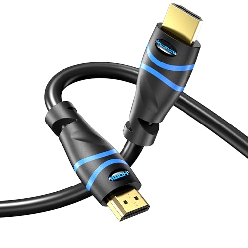 BlueRigger 8K HDMI Cable 6 FT - (8K 60Hz, 4K 120Hz, 48Gbps HDMI Cord, HDR10+, High Speed HDMI Cable 8K with Ethernet, eARC, 3D, HDCP 2.3) - Compatible with PS5, Xbox, Roku, Apple TV, Switch, PC - size: 6FT