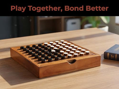 BSIRI Wooden Reversi Othello Board Game Classic Strategy Games of Family for Adults and Senior Wood Black and White Pieces and Great Gifting with Genuine Wood Looks Decoration Othelo 8 x 8 Inches. - style: Classic Othello Game