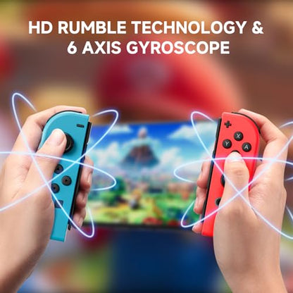 Switch Controllers Compatible with Switch/Lite/OLED, Programming Wireless Pro Controller with Motion Control, Vibration, Wake-up, Screenshot, Turbo