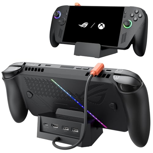 JSAUX 4-in-1 Docking Station for ROG Ally Xbox X/Steam Deck/LegionGo-HB0503 | 4K@60Hz HDMI, Raised-Base Stand, 100W PD Fast Charging, 2 USB 2.0 Ports, Widely Compatible with SteamOS & Windows Handhelds - color: 4-IN-1