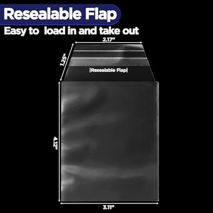 Top Loader Sleeves, Bulk 100/200 / 400 PCS Penny Sleeves for Top Loaders, Resealable Team Bags for 35-75PT Rigid Trading Card Protection, Durable Transparent Top Loader Protectors - color: 200 Packs
