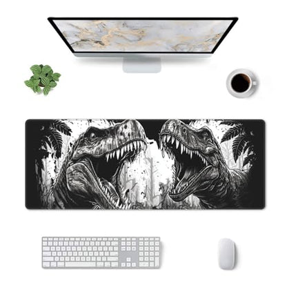 Dinosaur Mouse Pad XL Large Mousepad Non Slip Rubber Base Desk Mat for Laptop Computer Gaming 31.5" X 12" - color: Dinosaur