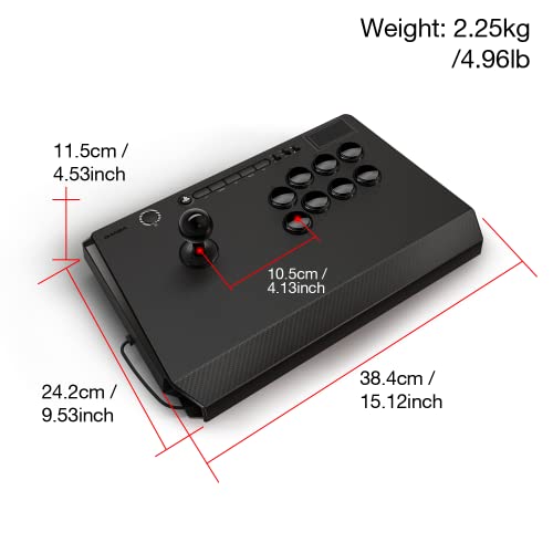 Qanba B1 Titan Wired Joystick for PlayStation 5/4 and PC (Fighting Stick) Officially Licensed Sony Product