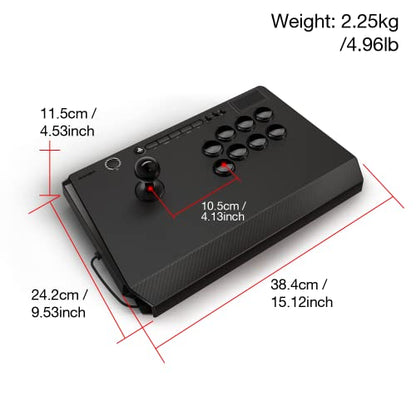 Qanba B1 Titan Wired Joystick for PlayStation 5/4 and PC (Fighting Stick) Officially Licensed Sony Product