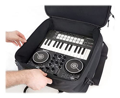 Rockville MB2020 DJ Mixer Controller Gig Bag Case 20.5" x 20.5" x 6" | 11mm Foam Padding, Laptop Pocket, YKK Zippers, Rainproof Nylon, Shoulder Strap, Rubber Feet