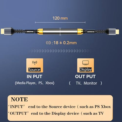 Soonsoonic 4K HDMI 100 Ft Cable with Built-in Signal Booster | HDMI 2.0 High Speed Unidirectional Cables 4K@60Hz 2K 1080P 3D ARC Ethernet Cord | for UHD TV Monitor Laptop Xbox PS4 (30.5m) - size: 100FT