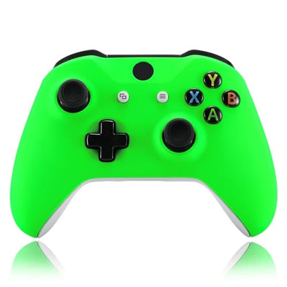 eXtremeRate Neon Green Soft Touch Grip Front Housing Shell Faceplate for Xbox One X S Controller Model 1708 - Controller NOT Included - color: Neon Green