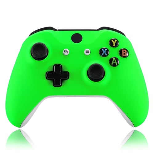 eXtremeRate Neon Green Soft Touch Grip Front Housing Shell Faceplate for Xbox One X S Controller Model 1708 - Controller NOT Included - color: Neon Green