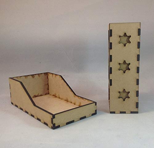 Pistols Guns Dice Tower v2 Smoke Acrylic Window Laser Cut MDF RPG Games