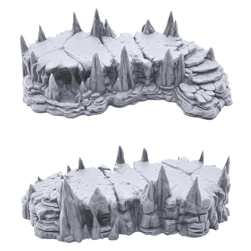 EnderToys Raised Caverns - DND Terrain Scenery for Tabletop 28mm Miniatures Wargame