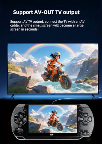 4.3-Inch Retro Handheld Game Console - with Classic Games, Portable Video Game Player with TV Connection, Supports MP4/MP3/eBook Playback, Rechargeable Battery & TF Card Expansion (White)