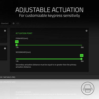 Razer Tartarus Pro Gaming Keypad: Analog-Optical Key Switches - Rapid Trigger - Adjustable Actuation - 32 Programmable Keys - Customizable Macros - Chroma RGB Lighting - Mercury White | Rapid Trigger, Adjustable Actuation, 32 Programmable Keys, Customizab