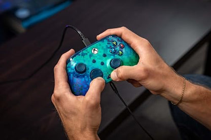 Turtle Beach Rematch Advanced Wired Gaming Controller for Xbox & PC | Xbox Series X|S, Xbox One, PC, 2 Remappable Buttons, Hall-Effect Triggers, Audio Controls, Mic Mute, Ergonomic, Glitch Green - color: Glitch Green