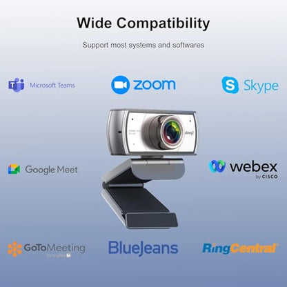 Wide Angle Webcam,120 Degree Large View Spedal 920 Pro Video Conference Camera, Full HD 1080P Live Streaming Web Cam with Built-in Microphone, USB Webcam for Mac, PC, Laptop and Desktop