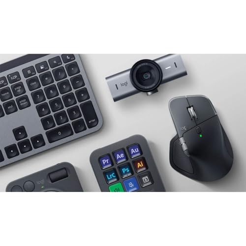 Logitech MX Master 4 for Mac, Ergonomic Bluetooth Mouse with Advanced Performance Haptic Feedback, Ultra-Fast Scrolling, USB-C Charging, MacOS, iPadOS, Windows - Space Black - color: Space Black
