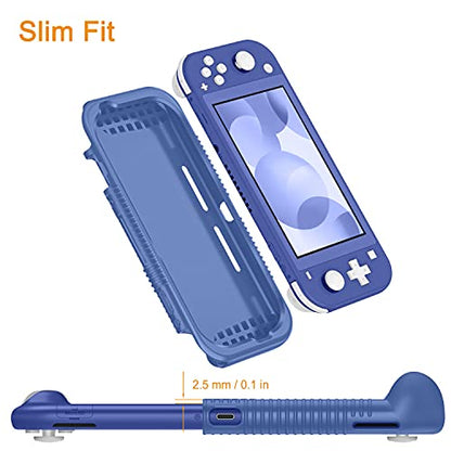 FINTIE Soft Silicone Protective Case for Nintendo Switch Lite 2019 | Ergonomic Grip, Anti-Slip, Shock-Absorption & Anti-Scratch, Lightweight Grip Case Cover, Navy Blue - color: Navy Blue
