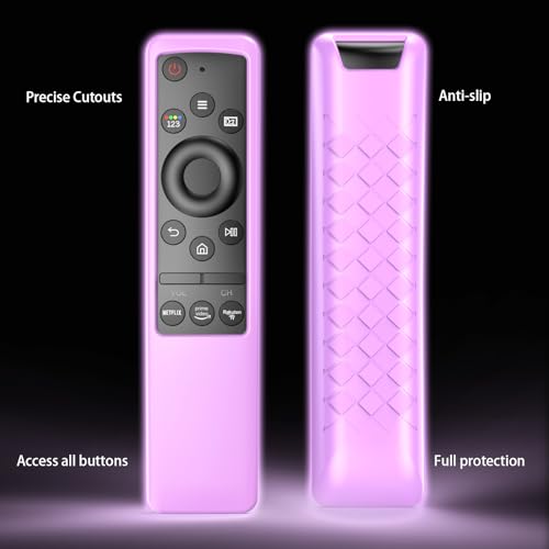Remote Cover for Samsung Smart TV, Silicone Protective Case for BN59 Series Controller Skin Sleeve Purple - color: Light Purple
