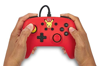 PowerA Nintendo Switch Wired Controller - Laughing Pikachu, Pokemon Switch Controller, Detachable 10ft USB Cable, Plug & Play, Officially Licensed by Nintendo - color: Laughing Pikachu